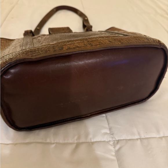 Brahma Crocodile Embossed Tote Bag - Picture 3 of 9